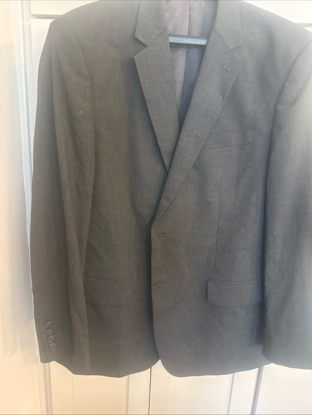 LN Men’s Saddlebred 46 Regular Gray Blazer Sports Coat Modern Stretch